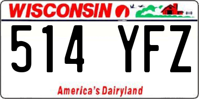 WI license plate 514YFZ