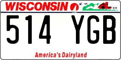 WI license plate 514YGB
