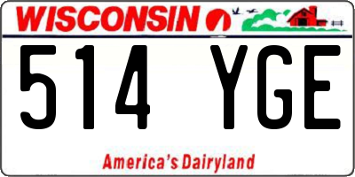 WI license plate 514YGE
