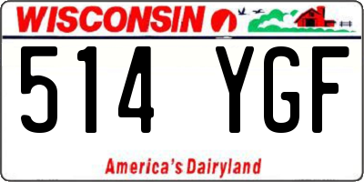 WI license plate 514YGF