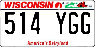 WI license plate 514YGG