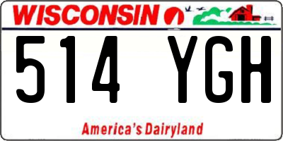 WI license plate 514YGH
