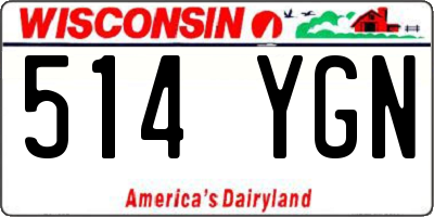 WI license plate 514YGN