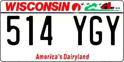 WI license plate 514YGY