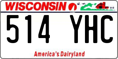 WI license plate 514YHC