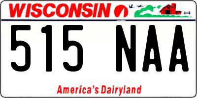 WI license plate 515NAA