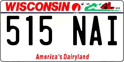 WI license plate 515NAI