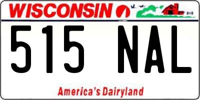WI license plate 515NAL