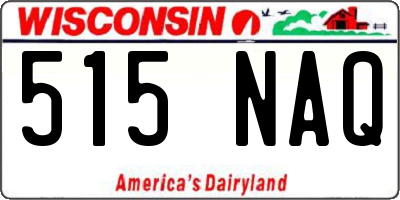 WI license plate 515NAQ