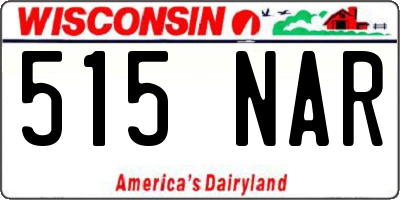 WI license plate 515NAR