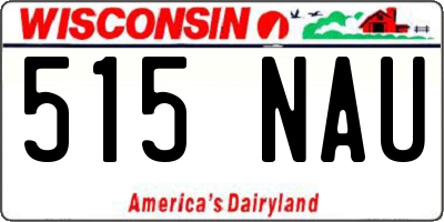 WI license plate 515NAU