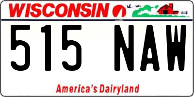 WI license plate 515NAW