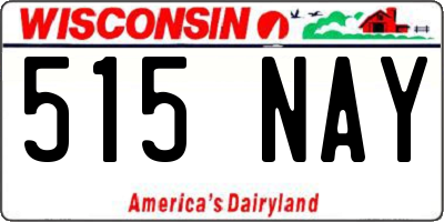 WI license plate 515NAY
