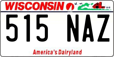WI license plate 515NAZ