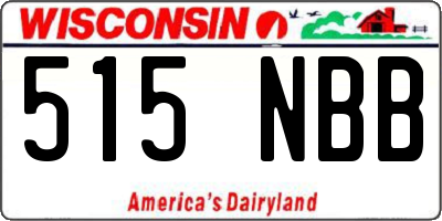 WI license plate 515NBB