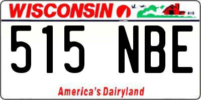 WI license plate 515NBE