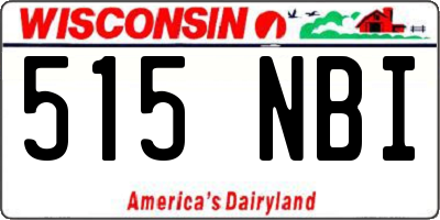 WI license plate 515NBI