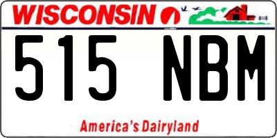 WI license plate 515NBM
