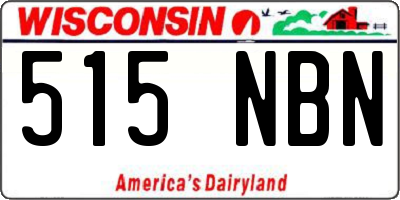 WI license plate 515NBN