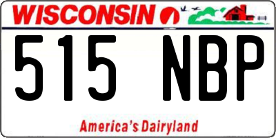 WI license plate 515NBP