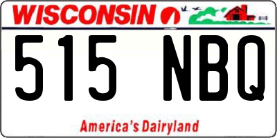 WI license plate 515NBQ