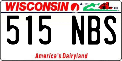 WI license plate 515NBS