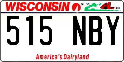 WI license plate 515NBY