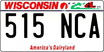 WI license plate 515NCA