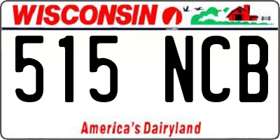 WI license plate 515NCB