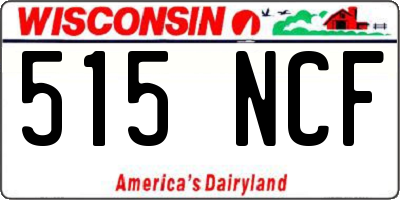 WI license plate 515NCF