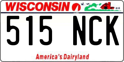 WI license plate 515NCK