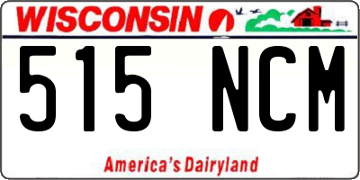 WI license plate 515NCM