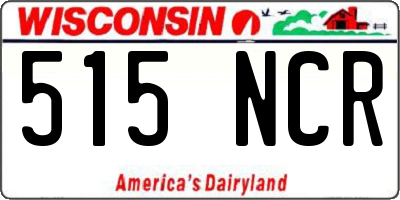 WI license plate 515NCR
