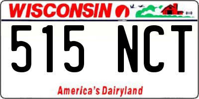 WI license plate 515NCT