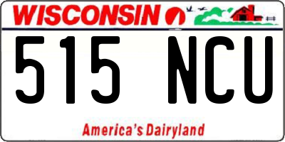WI license plate 515NCU