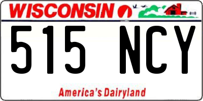 WI license plate 515NCY