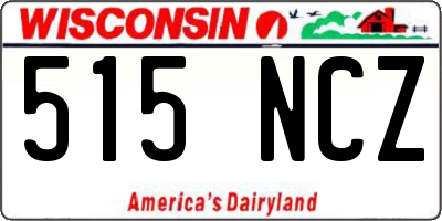 WI license plate 515NCZ