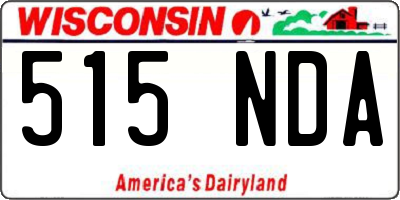 WI license plate 515NDA