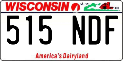 WI license plate 515NDF