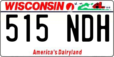 WI license plate 515NDH
