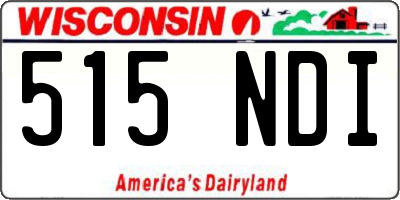 WI license plate 515NDI