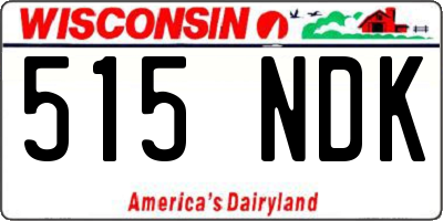 WI license plate 515NDK