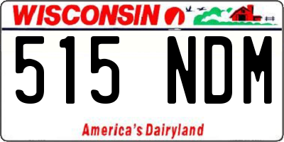 WI license plate 515NDM