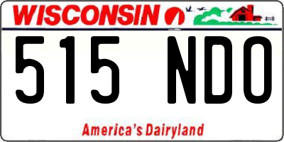 WI license plate 515NDO