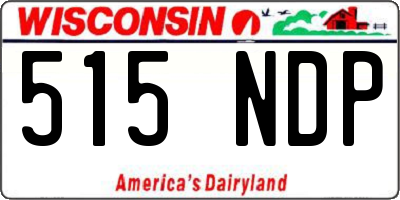 WI license plate 515NDP