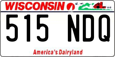 WI license plate 515NDQ