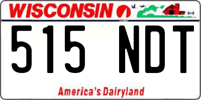 WI license plate 515NDT
