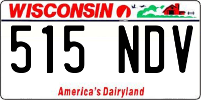 WI license plate 515NDV