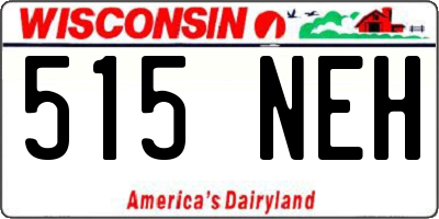 WI license plate 515NEH