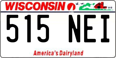 WI license plate 515NEI